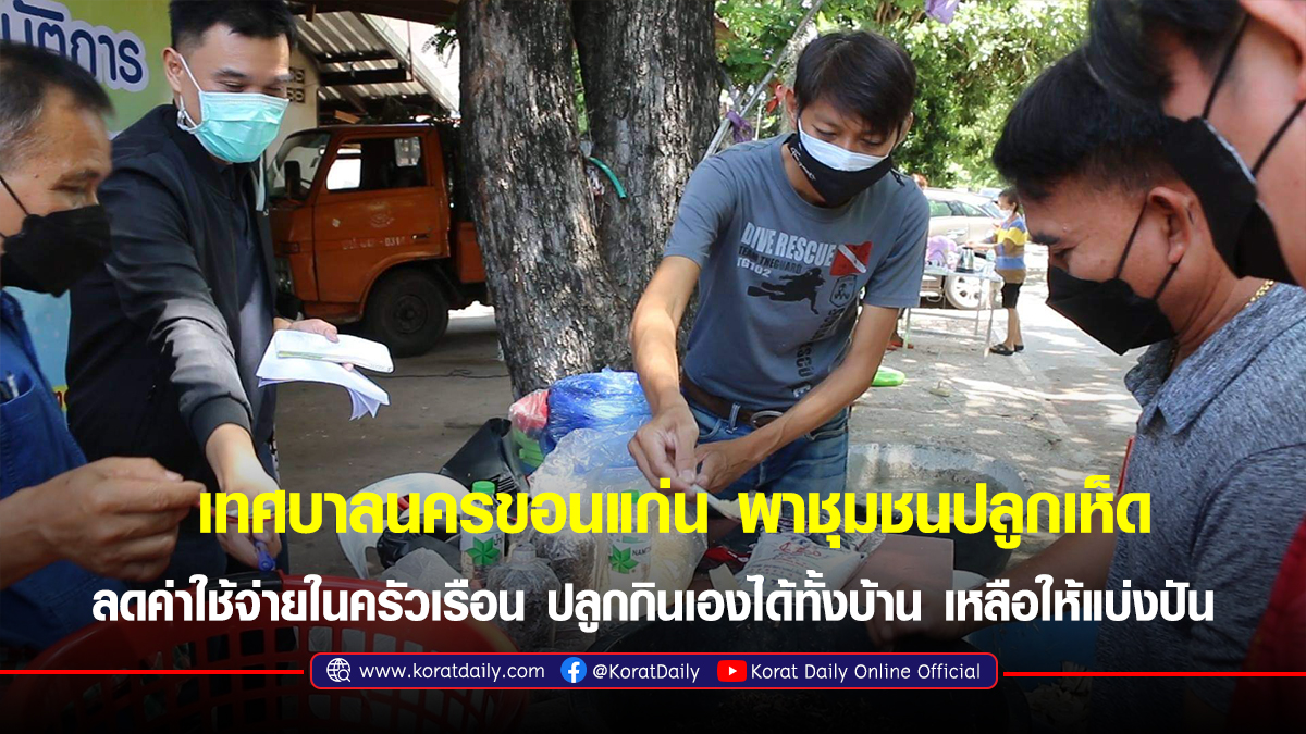 เทศบาลนครขอนแก่น พาชุมชนปลูกเห็ด ลดค่าใช้จ่ายในครัวเรือนปลูกกินเองได้ทั้งบ้านเหลือให้แบ่งปัน - Vimarsana News